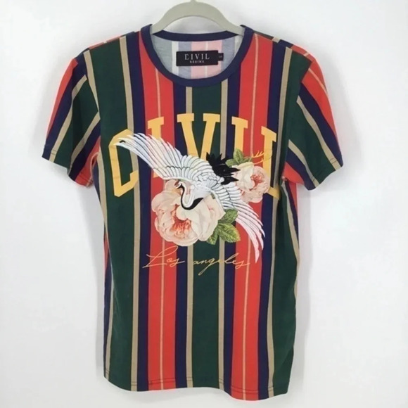 Civil Regime Men’s Glad Stripe Tee - Picture 2 of 7